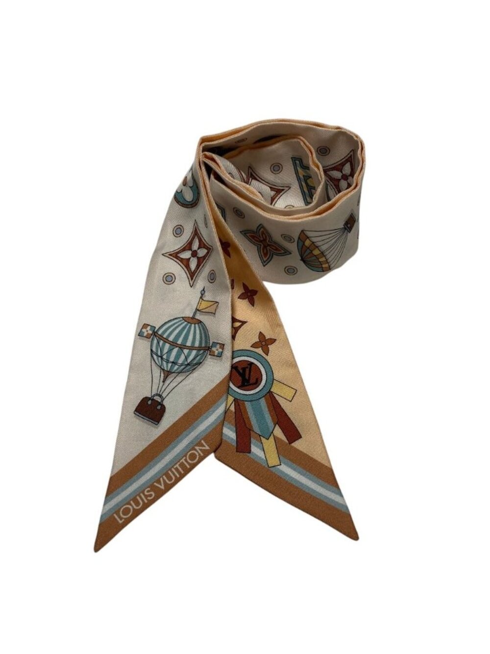 Louis Vuitton Bandeau BB From the Cloud Silk Scarf S Beige Multicolor - Picture 3 of 7